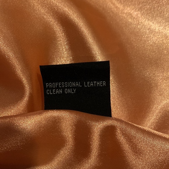 Pearlized Soft Salmon Leather Jacket Size L - Picture 5 of 5